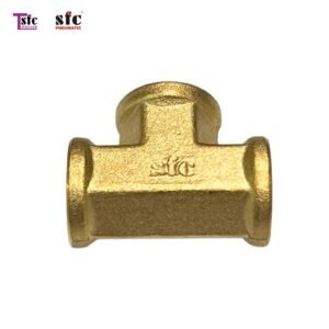 ข้อต่อทองเหลืองสามทางตัวที เกลียวใน 3700