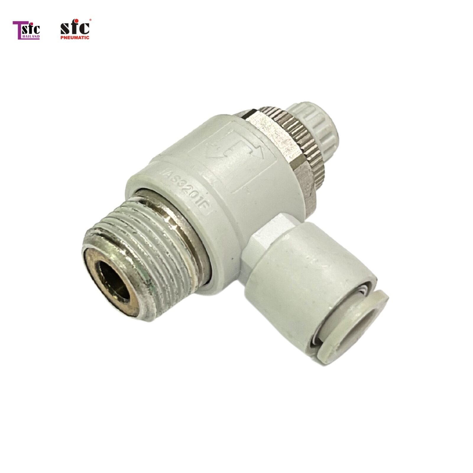 ฟิตติ้งปรับสปีด เกลียวนอก เสียบสาย AS301F