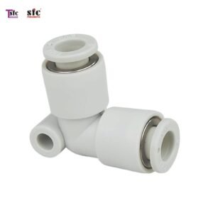 ฟิตติ้งข้องอ 90 องศา เสียบสาย สองทาง KQ2L