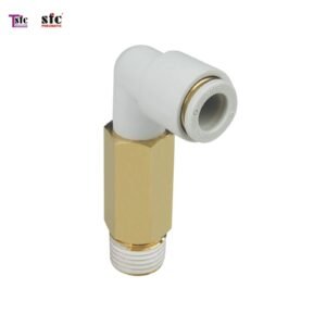 ฟิตติ้งข้องอ 90 องศา เสียบสาย เพิ่มขาเกลียวนอก KQ2W