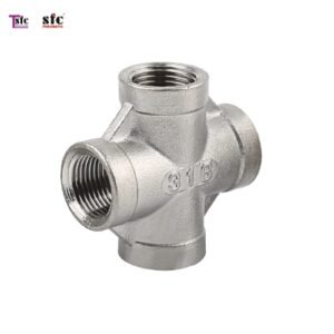 ฟิตติ้งสแตนเลส สี่ทางเกลียวใน ST3950