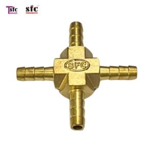 ฟิตติ้งทองเหลือง หางปลาไหลสี่ทาง 156