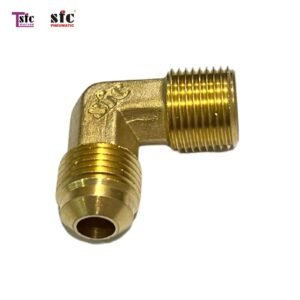 ข้อต่อทองเหลือง ข้องอ 90 องศา หัวแฟร์ เกลียวนอก 49