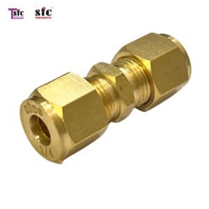 ข้อต่อทองเหลือง ต่อตรง เสียบสายสองทางตาไก่ 62