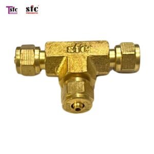 ข้อต่อทองเหลืองตัวที เสียบสายสามทางเดือย 640