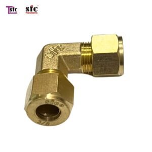 ข้อต่อทองเหลือง ข้องอ 90 องศา เสียบสายสองทางตาไก่ 65