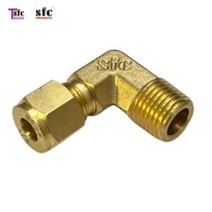 ข้อต่อทองเหลือง ข้องอ 90 องศา เสียบสายตาไก่ เกลียวนอก 69