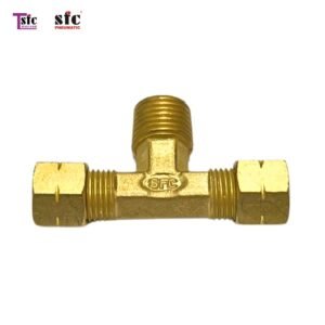 ข้อต่อทองเหลืองตัวที เสียบสายสองทางตาไก่ เกลียวนอก 72