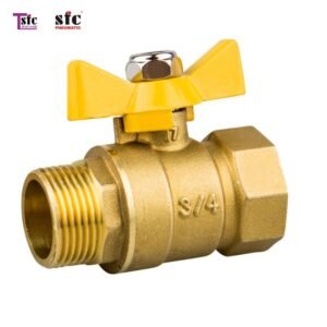 BUTTERFLY HANDLE BRASS VALVE เกลียวนอก-ใน DFM