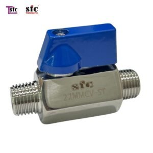 ก๊อกบอลวาล์วสแตนเลส หกเหลี่ยม เกลียวนอก x นอก MMCV-ST