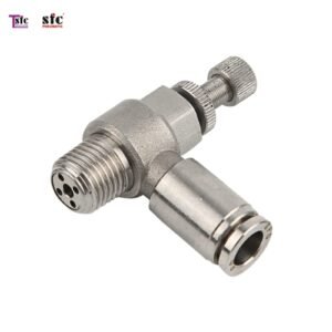 ฟิตติ้งสแตนเลส ปรับสปีด เสียบสาย เกลียวนอก STJSC