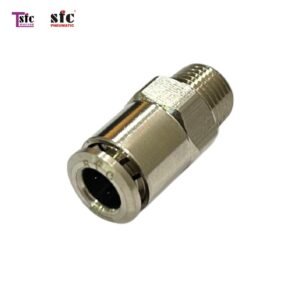 ฟิตติ้งสวมเร็วโลหะ ต่อตรง เสียบสาย เกลียวนอก YPC