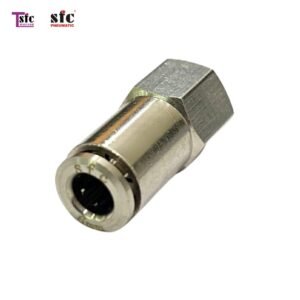 ฟิตติ้งสวมเร็วโลหะ ต่อตรง เสียบสาย เกลียวใน YPCF