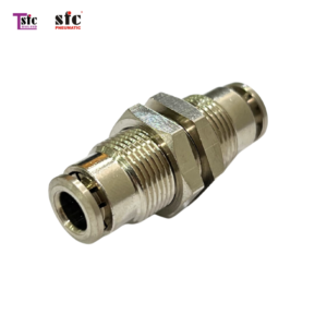 ฟิตติ้งสวมเร็วโลหะ เสียบสายสองทาง เกลียวฝังตู้ YPM